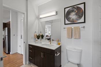 Spacious bathroom vanity